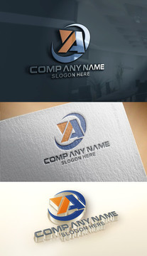 yA字母组合logo设计