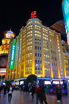 上海南京路百联集团大楼灯光