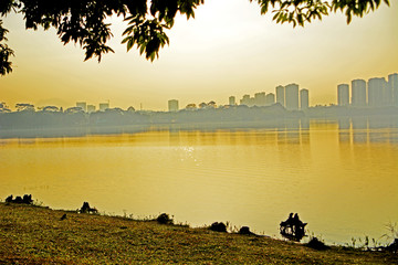 松山湖黄昏风景