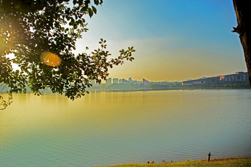 东莞松山湖黄昏风景