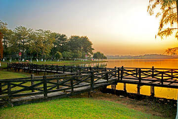 东莞松山湖黄昏风景