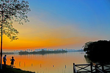 东莞松山湖黄昏风景