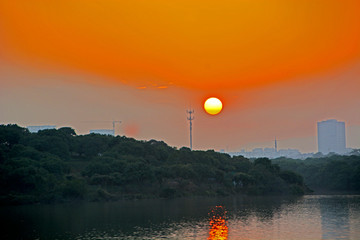 松山湖黄昏风景