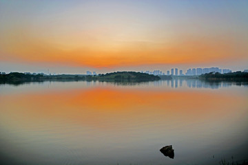 松山湖黄昏风景