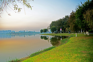 松山湖黄昏风景