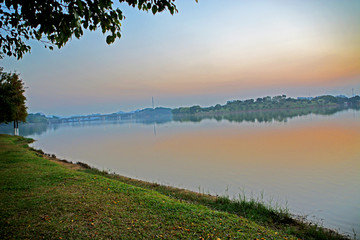 松山湖黄昏风景