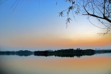 松山湖黄昏风景