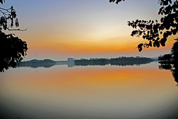 松山湖黄昏风景