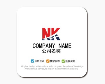NK字母logo設(shè)計