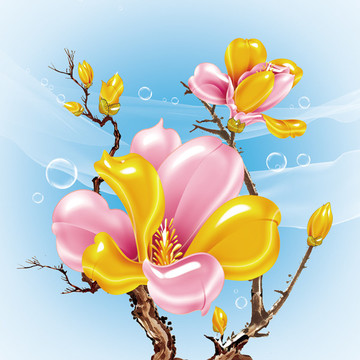 金色玉蘭花