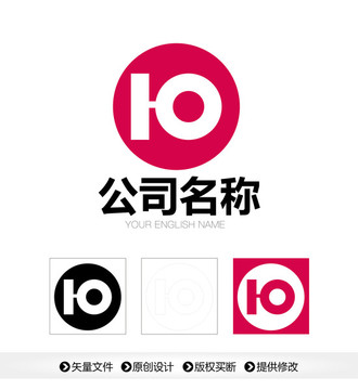 数字10字母HO标志