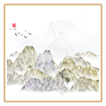 意境禪意裝飾抽象畫(huà)