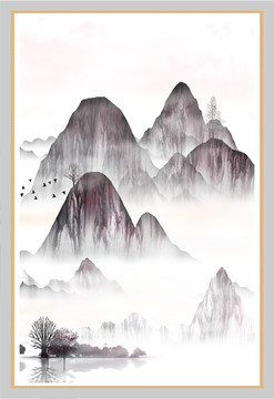 藝術(shù)裝飾抽象山水掛畫