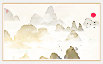 現(xiàn)代水墨水彩抽象油畫
