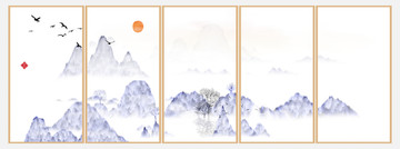 現(xiàn)代抽象水墨山水畫