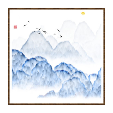 現(xiàn)代水墨水彩抽象油畫(huà)