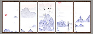 現(xiàn)代水墨水彩抽象油畫