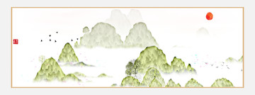 現(xiàn)代抽象水墨山水畫