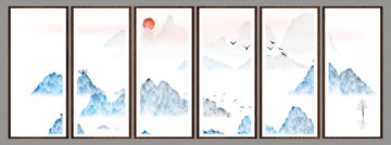 水墨山水無框畫