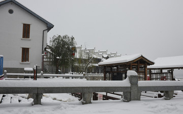 大小河街雪景