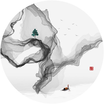 水墨山水畫
