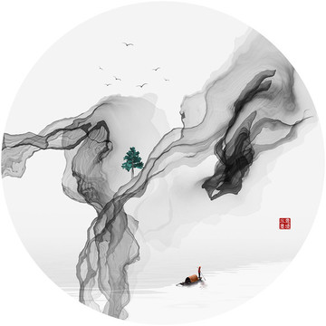水墨山水畫