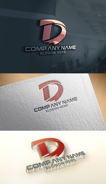 TD字母大氣logo設計