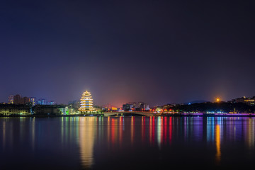 广东惠州合江楼夜景