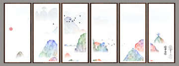 抽象畫彩墨肌理油畫