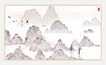 現(xiàn)代水墨水彩抽象油畫