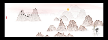 抽象畫彩墨肌理油畫