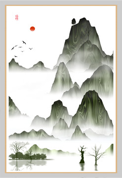 水彩水墨藝術(shù)畫