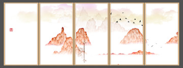 現(xiàn)代抽象水墨山水畫