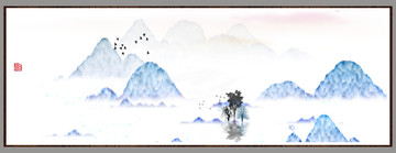 現(xiàn)代水墨水彩抽象油畫