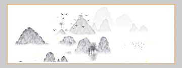 中國水彩水墨裝飾畫