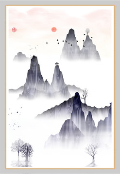 工藝裝飾水墨畫(huà)