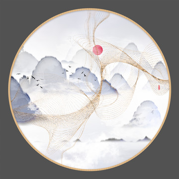 水墨山水無框畫