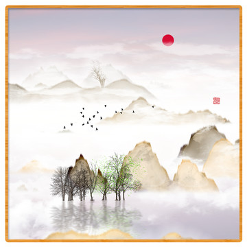 水彩水墨藝術(shù)畫