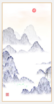 抽象畫彩墨肌理油畫