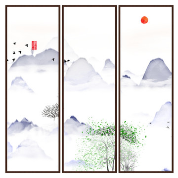 水彩水墨藝術(shù)畫