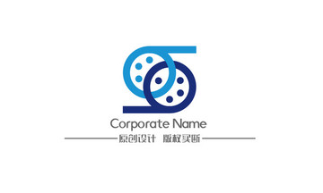 放映機(jī)與S字母組合標(biāo)志