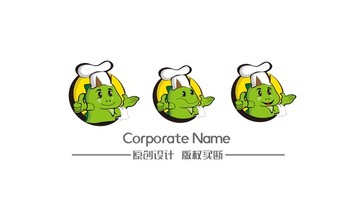 恐龍先生卡通組合標(biāo)志