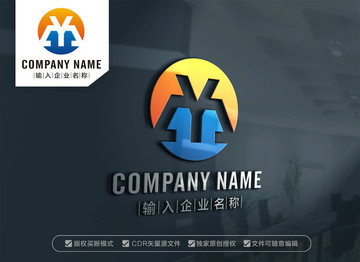 YM字母标志设计MY标志设计