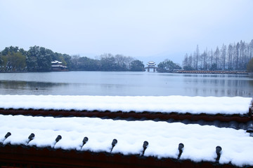 杭州西湖雪景