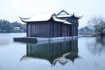 杭州西湖雪景