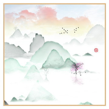 現(xiàn)代抽象水墨山水畫