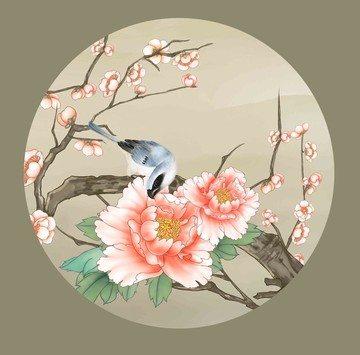 手繪花鳥工筆畫