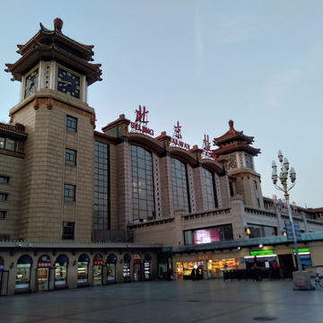 冬日清晨里的北京站