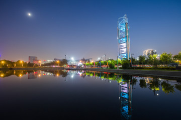 北京奥林匹克公园夜景