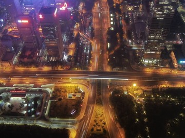 航拍深圳都市夜景